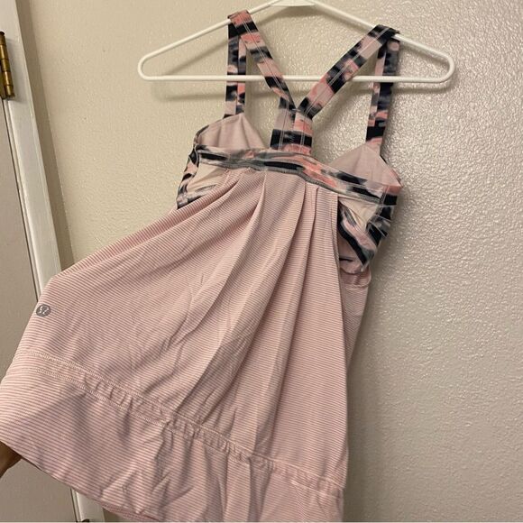 Lululemon blush Rest Less Tank Heathered Barely Pink Wamo Camo size 4 - Picture 5 of 13